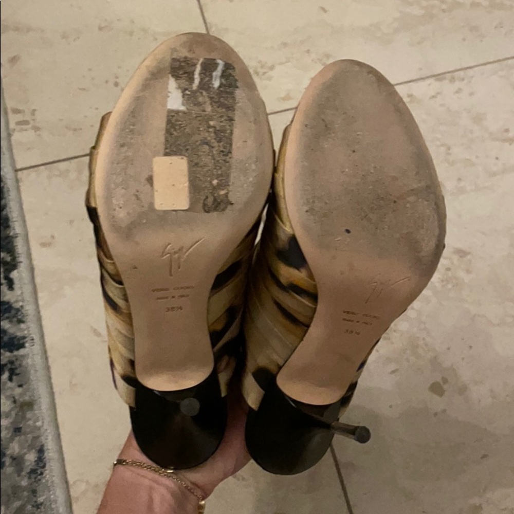 💙🛑SOLD🛑🛑Giuseppe Zanotti Silk Leopard Slide Heels - Picture 11 of 12